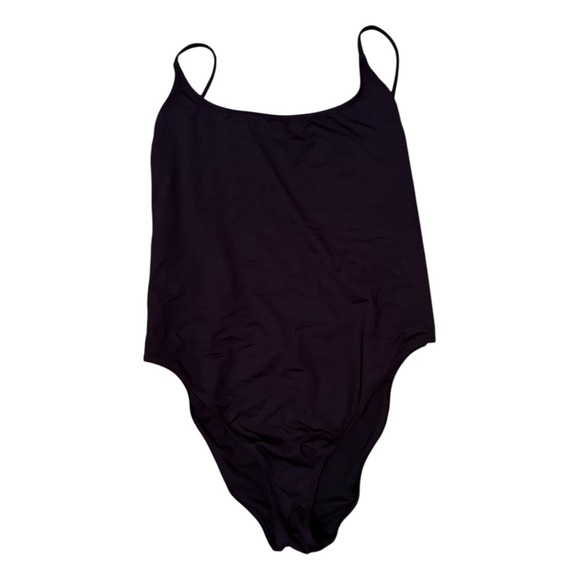 J. Crew Playa Super-Scoopback One-Piece Swimsuit Black Size M Classic Strap - Picture 2 of 7